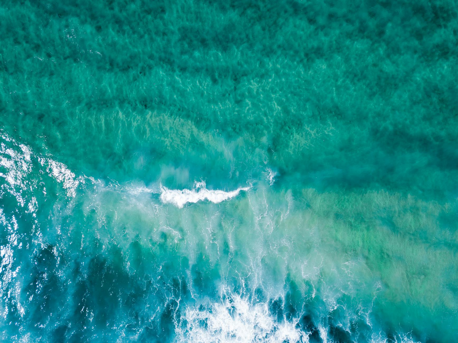 aerial shot of ocean